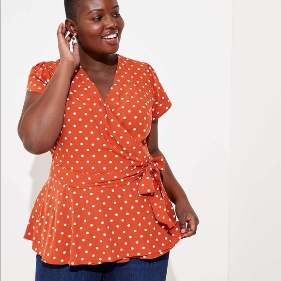 plus polka dot top